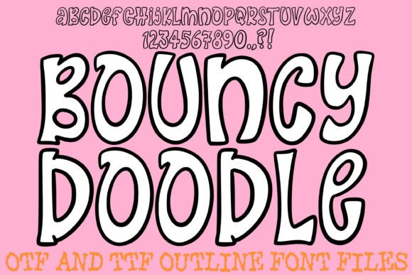Bouncy Doodle Hand Drawn Cartoon Font for Playful, Handmade Charm