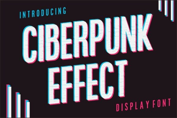 Cyberpunk Effect: A Futuristic Display Font That Pops—Thoughtfully
