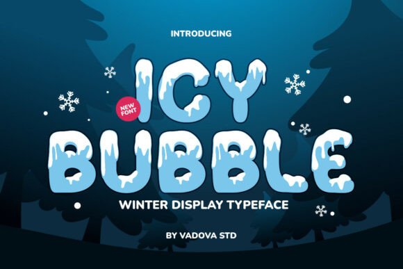 Icy Bubble: A Playful Winter Display Typeface for Festive Branding