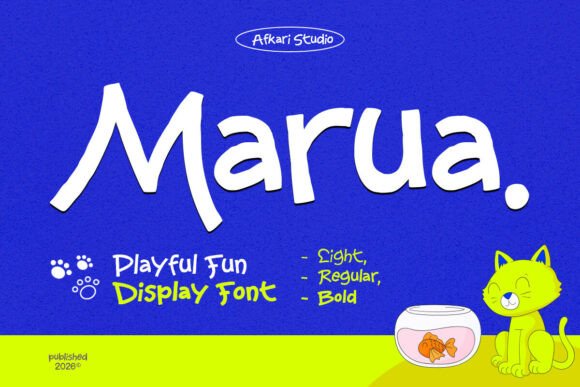 Marua: A Playful Display Font for Lively Digital Branding