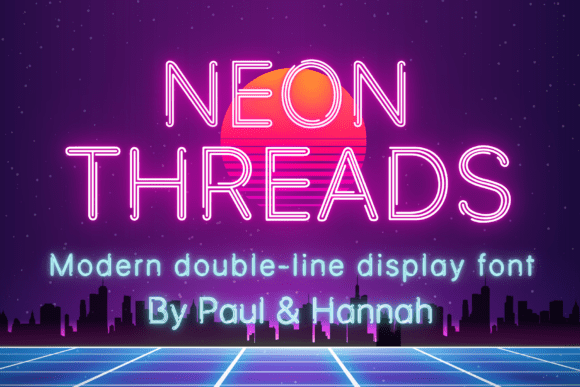 Neon Threads: A Display Font That Cuts Through the Feed