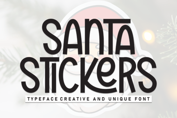 Santa Stickers: A Handwritten Display Font with Quiet Joy