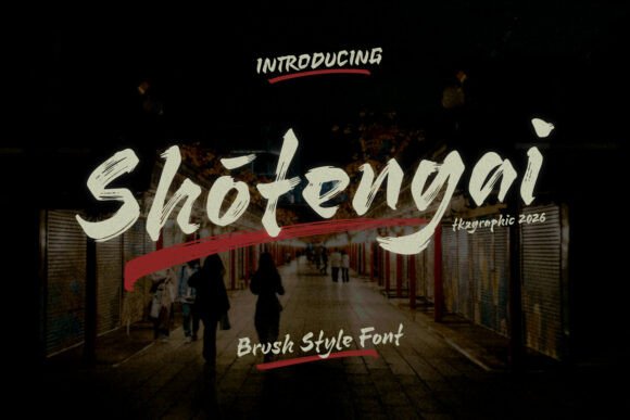 Shotengai Brush: A Bold Display Font for Digital Brand Energy