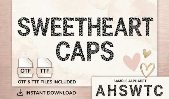 Sweetheart Caps: A Display Font That Speaks Love—Without Saying a Word